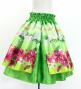 Hula Kids Blouse & Double Pa'u Set-Up with Hibiscus Print / Luxury Collection / Green / Jp132gr