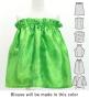 Hula Kids Blouse & Double Pa'u Set-Up with Hibiscus Print / Luxury Collection / Green / Jp132gr