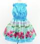 Hula Kids Blouse & Double Pa'u Set-Up with Hibiscus Print / Luxury Collection / Light Blue / Jp132lbl