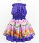 Hula Kids Blouse & Double Pa'u Set-Up with Hibiscus Print / Luxury Collection / Purple / Jp132pu