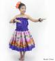Hula Kids Blouse & Double Pa'u Set-Up with Hibiscus Print / Luxury Collection / Purple / Jp132pu