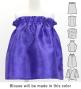 Hula Kids Blouse & Double Pa'u Set-Up with Hibiscus Print / Luxury Collection / Purple / Jp132pu