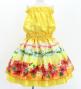 Hula Kids Blouse & Double Pa'u Set-Up with Hibiscus Print / Luxury Collection / Yellow / Jp132ye
