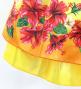 Hula Kids Blouse & Double Pa'u Set-Up with Hibiscus Print / Luxury Collection / Yellow / Jp132ye