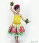 Hula Kids Blouse & Double Pa'u Set-Up with Lehua Print / Luxury Collection / Jp134-1