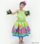 Hula Kids Blouse & Double Pa'u Set-Up with Lehua Print / Luxury Collection / Jp134-2