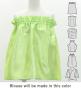 Hula Kids Blouse & Double Pa'u Set-Up with Lehua Print / Luxury Collection / Jp134-2