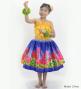 Hula Kids Blouse & Double Pa'u Set-Up with Lehua Print / Luxury Collection / Jp134-3
