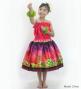 Hula Kids Blouse & Double Pa'u Set-Up with Lehua Print / Luxury Collection / Jp134-6