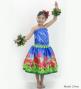 Hula Kids Blouse & Double Pa'u Set-Up with Lehua Print / Luxury Collection / Jp134-8