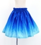 Hula Kids Shantung Pa'u Skirt with Blue & Blue/ Luxury Collection / Jp143blbl