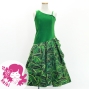 Hula Kids One Shoulder Dress with Ti Leaf/ Luxury Collection / Dark Green / Jp144dgr