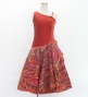 Hula Kids One Shoulder Dress with Ti Leaf/ Luxury Collection / Dark Red / Jp144drd
