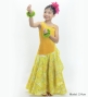 Hula Kids One Shoulder Dress with Ti Leaf/ Luxury Collection / Lemon Yellow / Jp144lm