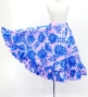 Hula Kids Long Frill Shantung Circular Skirt with Protea Print / Pink & Blue / Jp146