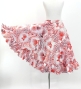 Hula Kids Long Frill Shantung Circular Skirt with Lehua Print / White / Jp147
