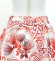 Hula Kids Long Frill Shantung Circular Skirt with Lehua Print / White / Jp147