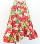 Hula Kids Wrap Skirt with Frills / Hibiscus / White / Jp149