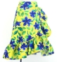 Hula Kids Wrap Skirt with Frills / Hibiscus / Yellow / Jp150