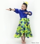 Hula Kids Wrap Skirt with Frills / Hibiscus / Yellow / Jp150