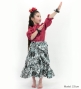 Hula Kids Wrap Skirt with Frills / Kahiko & Honu / White & Black / Jp151