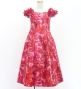 Hula Kids Long Dress with Hawaiian Flower Print / Luxury Collection / Red / Jp153rd