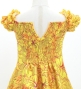 Hula Kids Long Dress with Hawaiian Flower Print / Luxury Collection / Dark Yellow/ Jp153dye