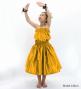 Hula Kids Solid Shantung Pa'u Skirt / Luxury Collection / Dark Yellow / Jp154dye