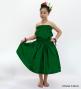 Hula Kids Solid Shantung Pa'u Skirt / Luxury Collection / Green / Jp154gr
