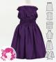 Hula Keiki Solid Shantung Set-Up / Luxury Collection / Dark Purple / Jp155dpu