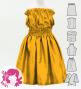 Hula Keiki Solid Shantung Set-Up / Luxury Collection / Dark Yellow / Jp155dye