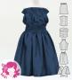 Hula Keiki Solid Shantung Set-Up / Luxury Collection / Gray Blue / Jp155gybl