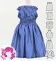 Hula Keiki Solid Shantung Set-Up / Luxury Collection / Marine Blue / Jp155mbl