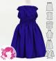 Hula Keiki Solid Shantung Set-Up / Luxury Collection / Royal Blue / Jp155rbl