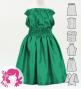 Hula Keiki Solid Shantung Set-Up / Luxury Collection / Turquoise Blue / Jp155tbl