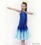 Hula Kids Shantung Long Gradation Dress / Luxury Collection / Blue & White / Jp156blwh