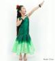 Hula Kids Shantung Long Gradation Dress / Luxury Collection / Green & White / Jp156grwh