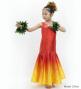 Hula Kids Shantung Long Gradation Dress / Luxury Collection / Orange & Yellow / Jp156orye