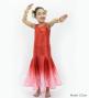 Hula Kids Shantung Long Gradation Dress / Luxury Collection / Red & White / Jp156rdwh