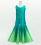 Hula Kids Shantung Long Gradation Dress / Luxury Collection / Turquoise Blue & Light Green / Jp156tbllgr
