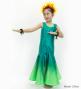 Hula Kids Shantung Long Gradation Dress / Luxury Collection / Turquoise Blue & Light Green / Jp156tbllgr