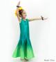 Hula Kids Shantung Long Gradation Dress / Luxury Collection / Turquoise Blue & Light Green / Jp156tbllgr