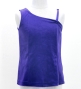 Hula Kids One Shoulder Blouse with Velvet Keiki / Royal Blue / Jp157bl