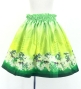 Hula Kids Shantung Pa'u Skirt with Kukui Flower & Kukui Nut Lei Print / Luxury Collection / Light Green / Jp158lgr
