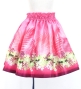 Hula Kids Shantung Pa'u Skirt with Kukui Flower & Kukui Nut Lei Print / Luxury Collection / Pink / Jp158pi