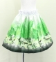 Hula Kids Shantung Pa'u Skirt with Kukui Flower & Kukui Nut Lei Print / Luxury Collection / White / Jp158wh