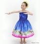 Hula Keiki Set-Up with Kukui Flower & Kukui Nut Lei Print / Luxury Collection / Blue / Jp159bl