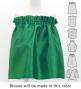 Hula Keiki Set-Up with Kukui Flower & Kukui Nut Lei Print / Luxury Collection / Green / Jp159gr