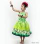 Hula Keiki Set-Up with Kukui Flower & Kukui Nut Lei Print / Luxury Collection / Light Green / Jp159lgr