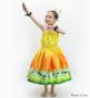 Hula Keiki Set-Up with Kukui Flower & Kukui Nut Lei Print / Luxury Collection / Orange / Jp159or